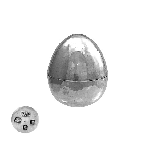 Sterling Silver Egg Shaped Pill Box 1975